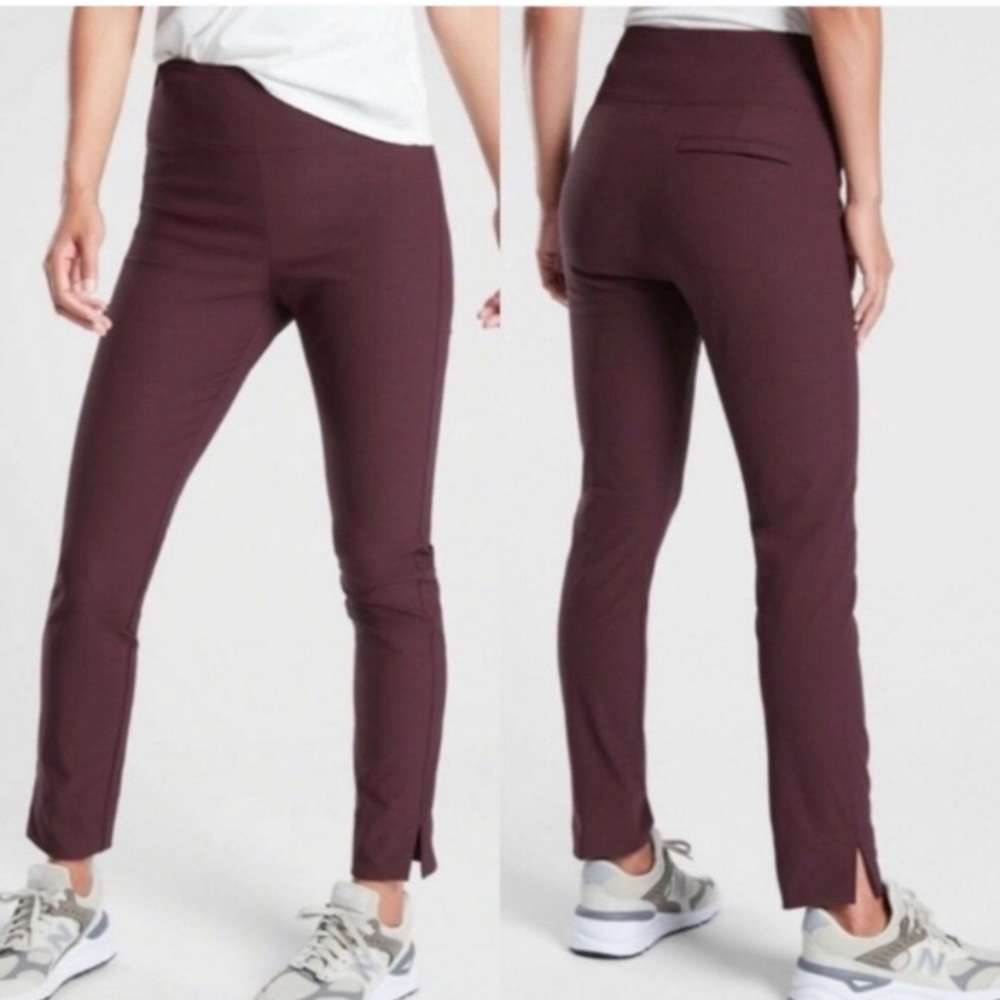 Athleta Wander Slim Ankle Pant Antique Burgundy 4